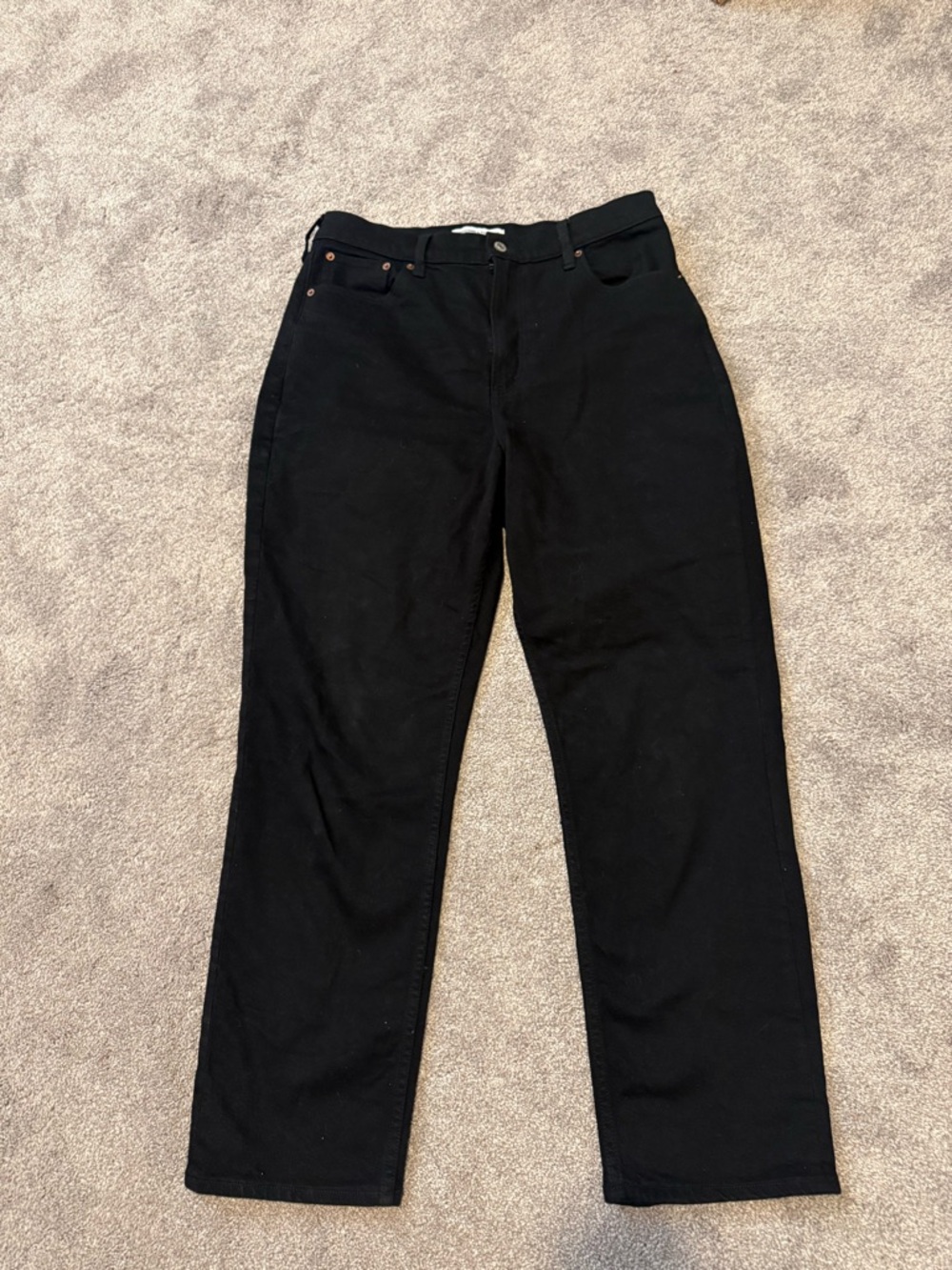 Abercrombie & Fitch Black Curve love  Ankle Straight Jean ultra high rise